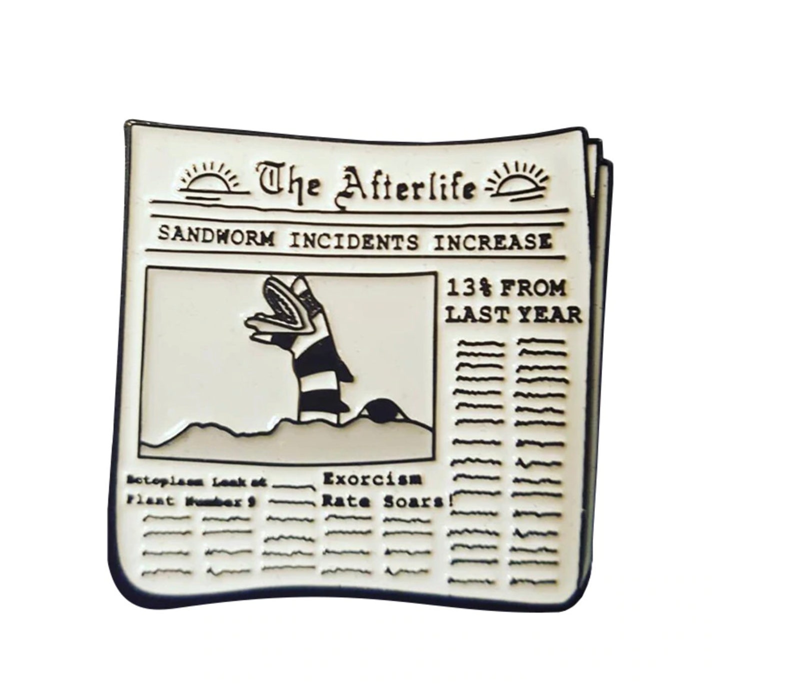 The Afterlife Newspaper Beetlejuice Pin Pin for Movie Lovers - Etsy
