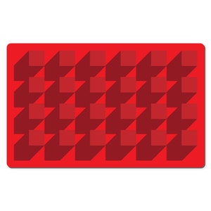 Red 3d Square Design Desk Mats For Office Space, Gift For Gamers, Gift For Sisters, Custom Gift For Entrepreneurs, Computer Desk Mat