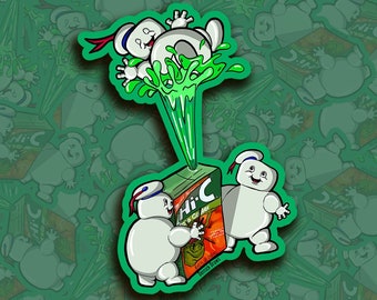 Ghostbusters Mini Stay-Puft Ecto Cooler 5" Sticker