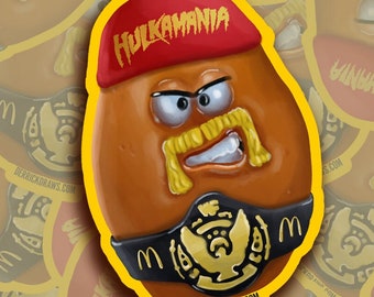 Hulk Hogan Nugget Buddy 3" Sticker | WWE Legend | WWF | nWo | WCW | McDonalds