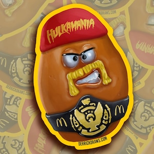 Hulk Hogan Nugget Buddy 3&quot; Sticker | WWE Legend | WWF | nWo | WCW | McDonalds