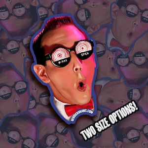 Pee-wee Herman Sticker (Two Sizes) | Paul Reubens | Pee-Wee's Big Adventure | Tim Burton