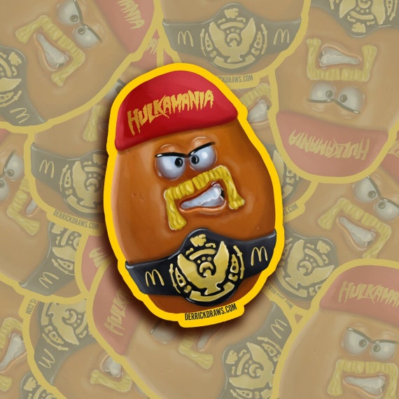 Hulk Hogan Nugget Buddy 3" Sticker | WWE Legend | WWF | nWo | WCW | McDonalds