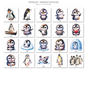 Penguin DTF Transfers - Cute Animal Ready to Press Iron On Group Fun Apparel Winter Party Shirts UV DTF Heat Transfer image 4
