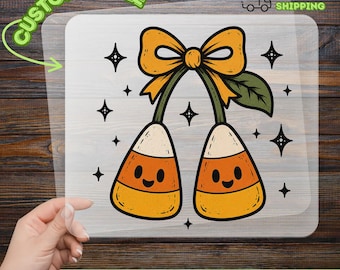 Cute Happy Candy Corn DTF Transfer, Halloween Ready To Press Transfer, Fall Season Sweet Treat Heat Press Design, Spooky Candy DTF