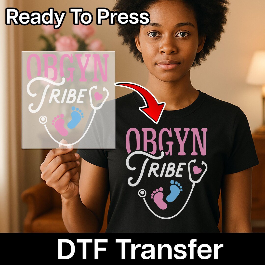 OBGYN Tribe Iron-on Decal, Medical Professional Gift, Heart Stethoscope ...