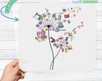 Whimsical Sewing  Crafting Dandelion DTF Transfer Ready to Press Iron-On for Crafters  Sewing Enthusiasts Tee