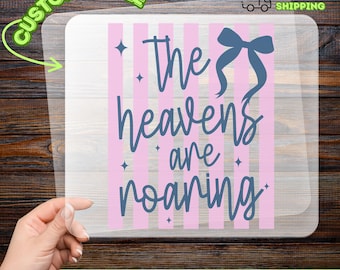The Heavens Are Roaring Striped DTF Transfer, Inspirational Easter Iron-On Decal, Spiritual Heat Transfer for Church Events