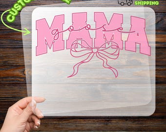 MAMA Bold Block Letter DTF Transfer, Cute Mom Iron-On Decal, Ready to Press Heat Transfer, Trendy Mama Graphic Design