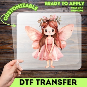 Cute Fairy DTF Transfer for Kids, Fairy Graphic Iron-On, Fantasy DTF Ready To Press for Girls&#39; Apparel