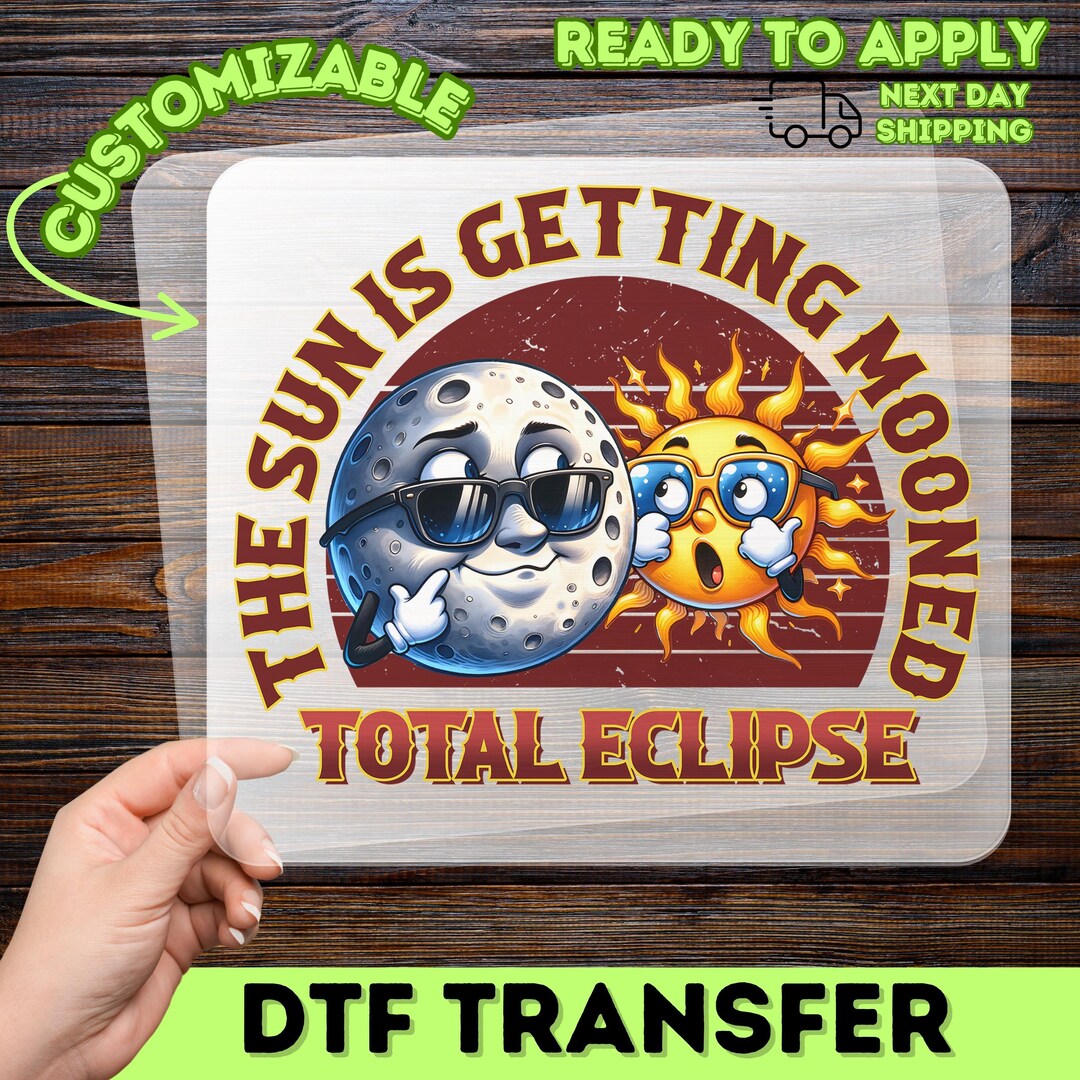 Solar Humor Signs Funny Solar Eclipse Heat Transfer, Humorous Moon Sun Cartoon Decal ...
