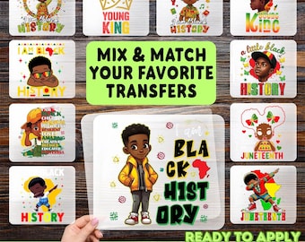 Juneteenth DTF Transfer, Black Kids Ready to Press, Black History Freedom 1865 Heat Transfer, African American Pride Shirt Design