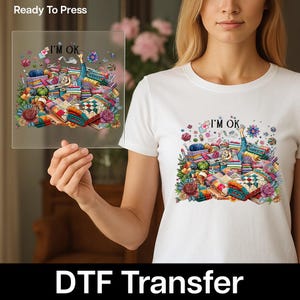 Funny Quilting Humor DTF Transfer Iron-On Ready To Press T-shirt for Craft Enthusiasts Quilters & Sewing Groups image 5