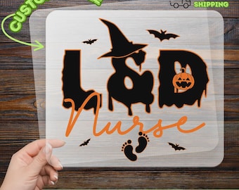 Witch Nurse DTF Transfer, Ready To Press Halloween Labor Delivery Nurse Design, Creepy Nurse Heat Transfer, Custom Nurse DTF Print