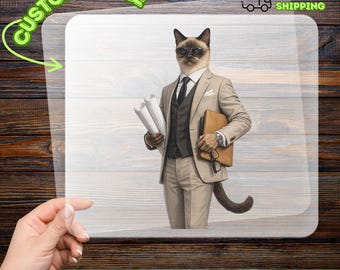 Funny Cat in Suit DTF Transfer, Quirky Office Humor Iron-On Decal, Sunglasses Cat Design, Ready to Press for Cat Lovers