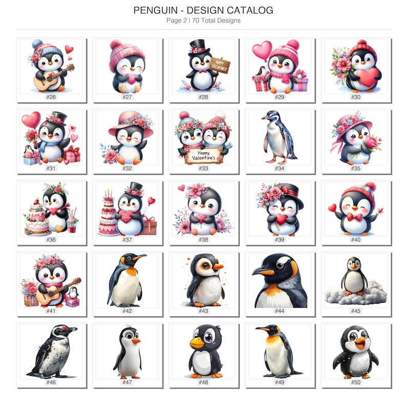 Penguin DTF Transfers - Cute Animal Ready to Press Iron On Group Fun Apparel Winter Party Shirts UV DTF Heat Transfer image 3
