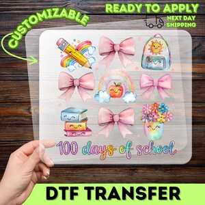 100 Days of School Cute Celebration DTF Transfer for Teachers & Students Ready to Press Iron-On T-Shirt Design