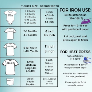The image is a T-shirt size design with various age groups and corresponding shirt sizes. It provides a visual guide for selecting the appropriate shirt size based on the age group and the desired level of warmth.