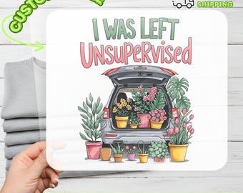 Pegatina termoadhesiva con un divertido mensaje de humor sobre jardinería, ideal para entusiastas de la jardinería. Diseño gracioso de plantas en maceta para amantes de las plantas.