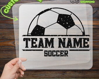 Custom Team Name Soccer Ball DTF Transfer, Ready To Press Football DTF, Personalized Soccer Team Logo Iron on Decal, Sports Team Decal