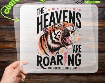 Religious Tiger Faith DTF Transfer, Inspirational Religious Heat Transfer, Bold Spiritual Art Iron-On Decal, Faith Celebration