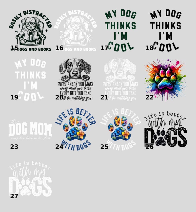 Cute Floral Paw Print DTF Transfer, Life is Better With Dog Ready to ...