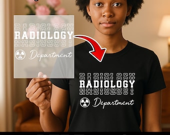 Professional Radiology Department DTF Transfer for Medical Apparel - Iron-On for Radiologists, Healthcare Workers, Team Uniforms