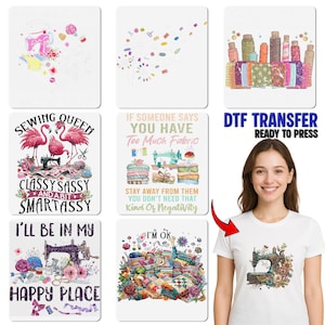 Funny Quilting Humor DTF Transfer Iron-On Ready To Press T-shirt for Craft Enthusiasts Quilters & Sewing Groups image 8