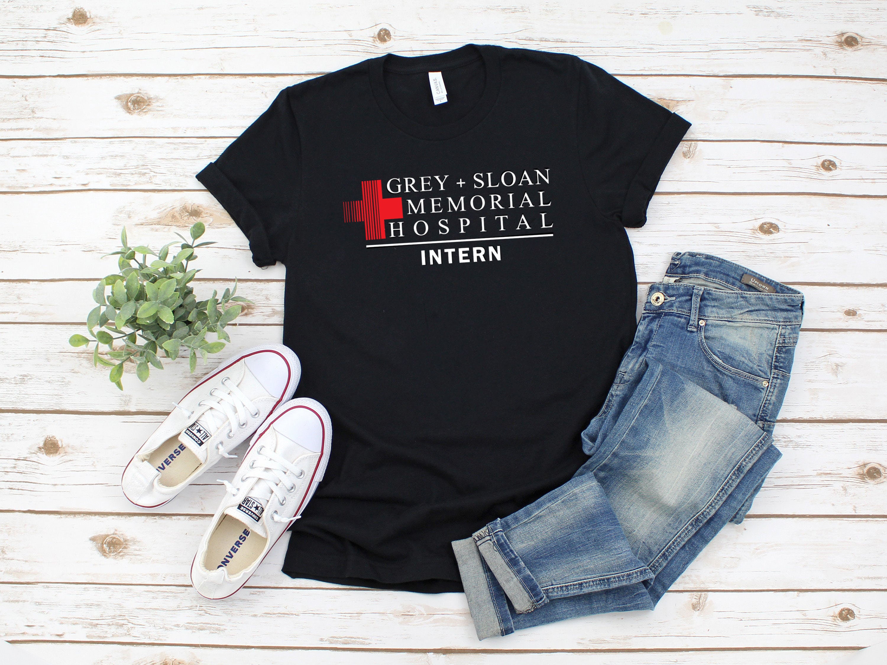 Pasante de Grey s Anatomy Memorial Hospital camiseta unisex blanca Soy una camiseta Greysaholic Meredith Grey Derek Shephard Camisas