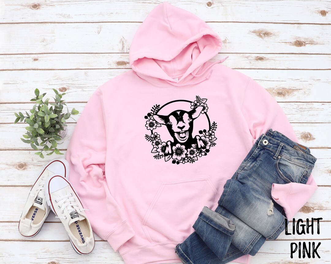 Sweat-shirt Unisexe - Motif Chèvre Et Lumières De Noël - Taille Régulière