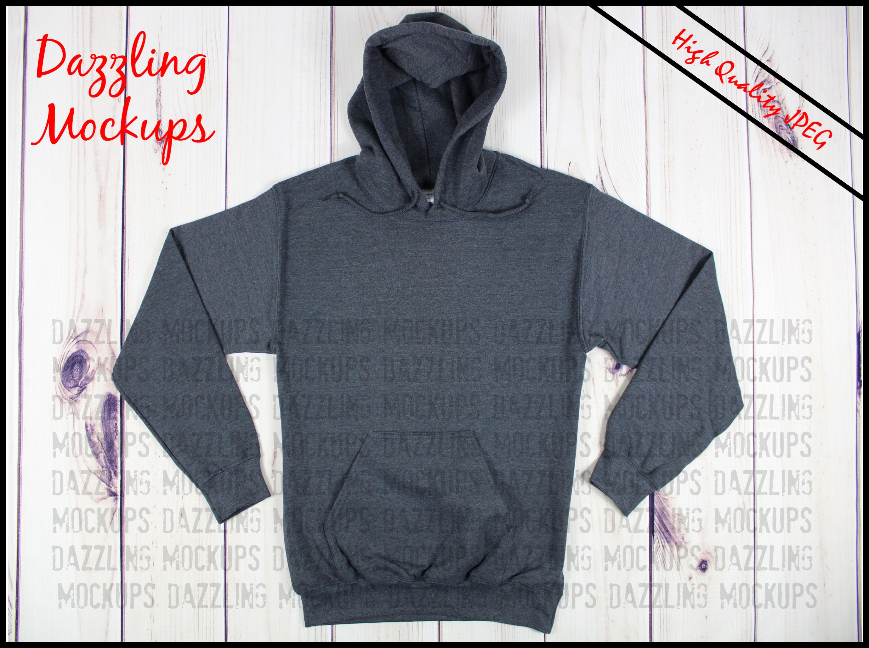 Dark Heather Grey Hoodie Sweatshirt Mockup 18500 Gildan - Etsy UK