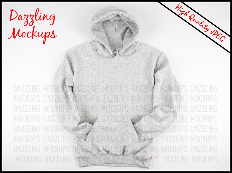 Ash Grey Hoodie Sweatshirt mockup 18500 Gildan 18500 Ash | Etsy