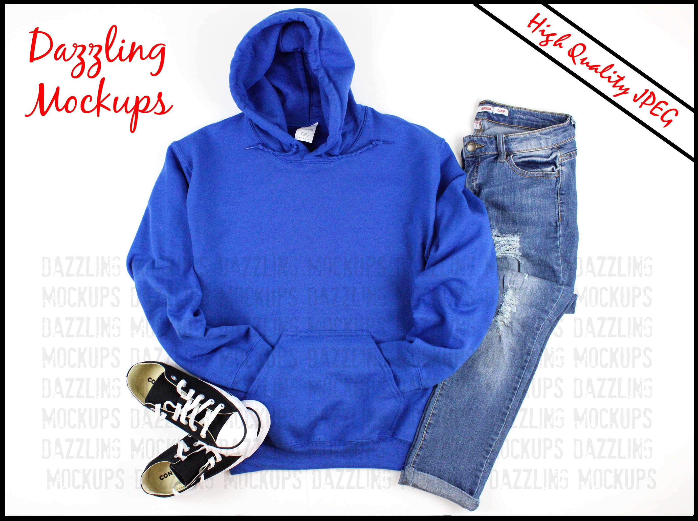 Make It Rain Royal Blue Oversized Hoodie– Rockstar Original