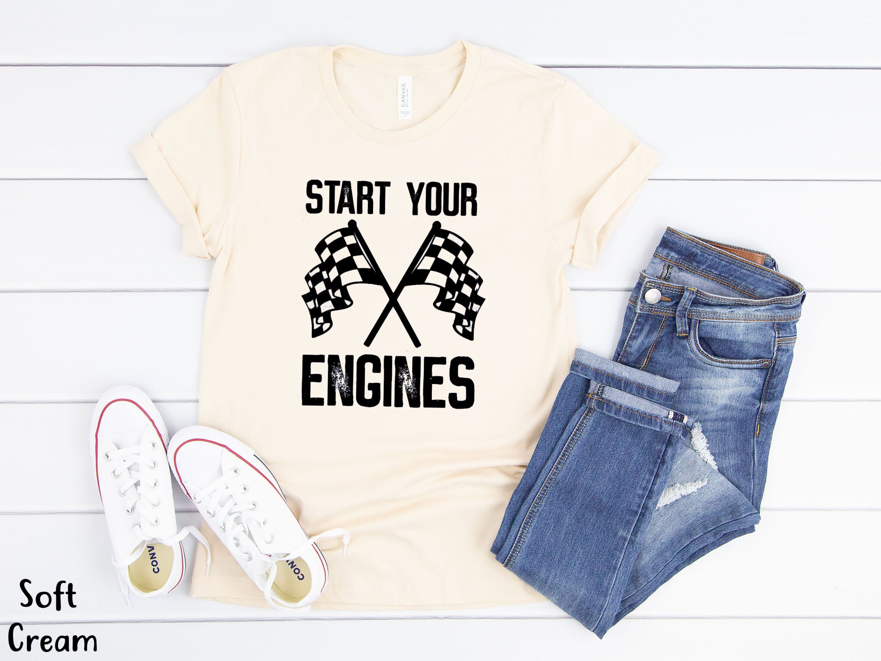 Start Your Engines Unisex Tshirt Race Track Racing Shirt Etsy UK