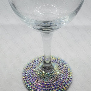 Bling bicchiere di vino con gambo, bicchiere da vino blinged, bicchiere da vino strass, bicchiere da bere fashionista