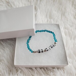 Joyas Be Kind, pulsera elástica con cuentas, regalos de aliento