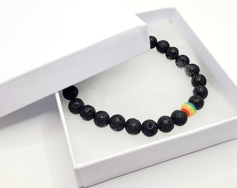 Pride Beaded Bracelet, Unisex Gifts, Pride Jewelry, LGBTQ  Bracelet, Rainbow Pride Month Bracelet