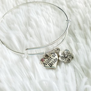 Aunt of the Bride Bracelet, Bridal Shower Gift, Wedding Jewelry