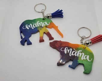 LGBTQ Pride Resin Keychains, Pride Month, Gay Pride, Rainbow, LGBTQ Gifts, Gay Lesbian Bi Trans Queer, Gifts for Mom