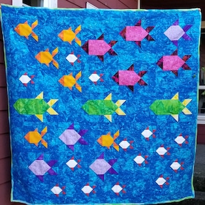 Fishies - Baby Quilt - PDF Quilt Pattern