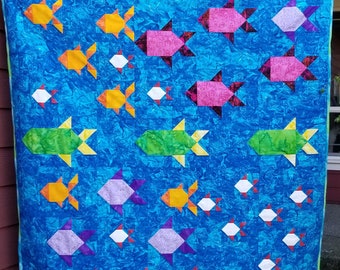 Fishies - Babyquilt - PDF-quiltpatroon