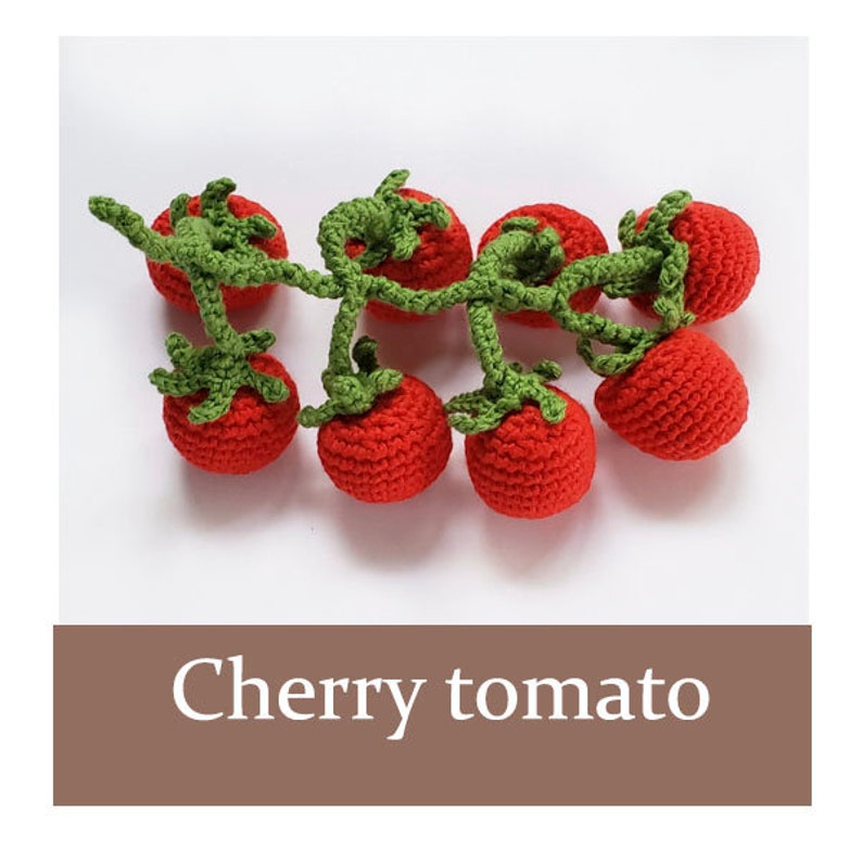 CHERRY TOMATO Crochet Pattern PDF Play Food Realistic Etsy