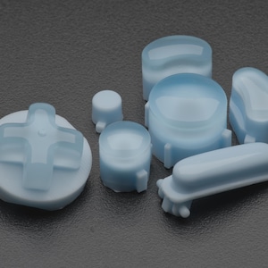 Blue Foam Bald GameCube Button Set