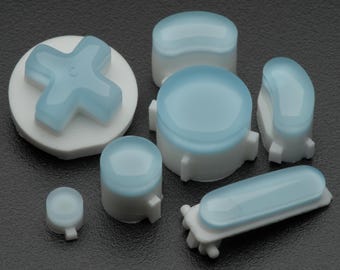 Weiße Foam Glatze GameCube Buttons Set