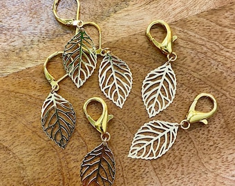 Stitch Markers | LEAF | Progress Keepers | Crochet Notions | Gifts for Crocheters