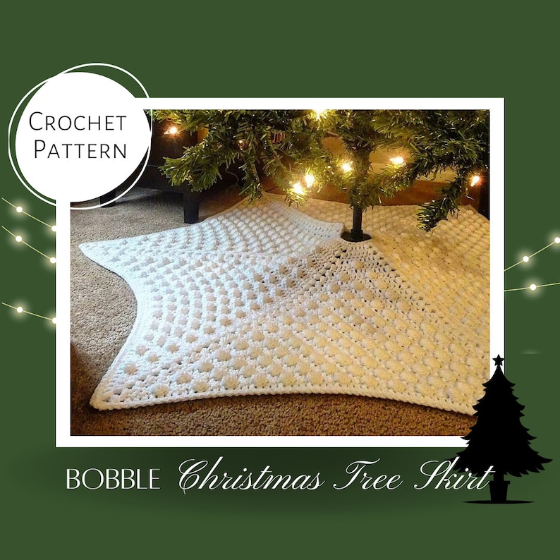 Crochet Pattern/ Christmas Tree Skirt/ PDF Download Only image 1