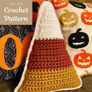 Crochet Pattern: Candy Corn Pillow (PDF Download)
