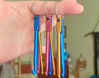 Mini Crochet Hooks Keychain/ Gift For Crocheters