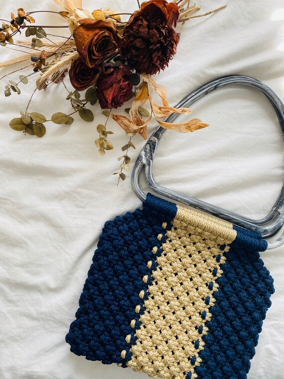 NEW! 70s Vintage Macrame Bag