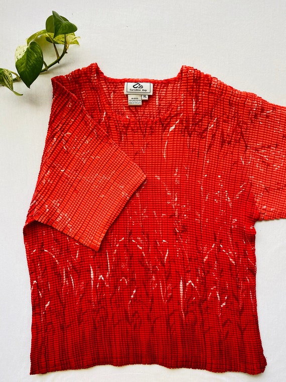 NEW! 90s Vintage Red Ombré Scrunchie Top